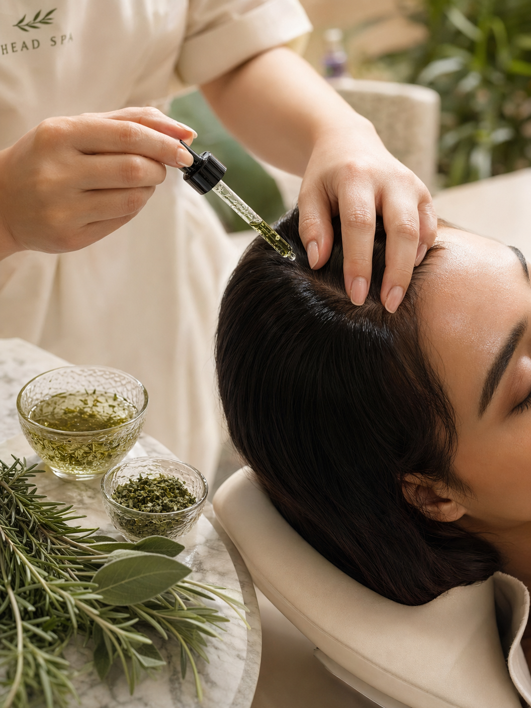 Scalp treatment at Willow River Head Spa